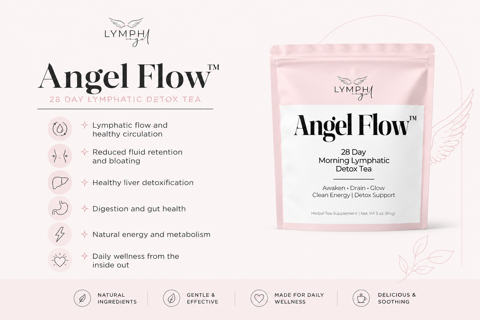 ANGEL FLOW™ Morning Lymphatic Detox Tea - 28 Day Daily Ritual