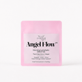 A pink stand-up pouch of LYMPH Angel Flow Morning Lymphatic Detox Tea on a clean white background.